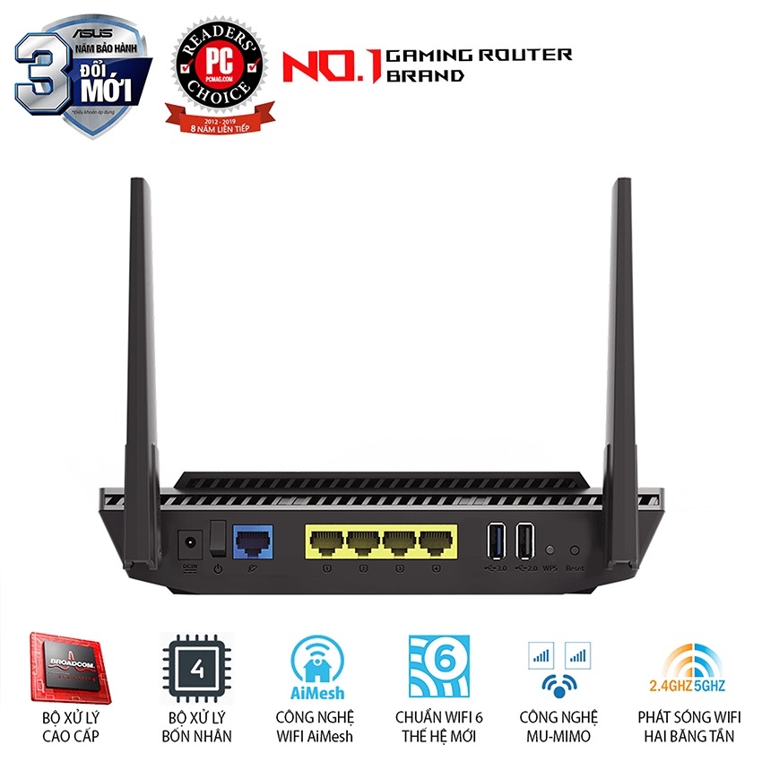 Router wifi ASUS RT-AX56U - AX1800 Wifi 6
