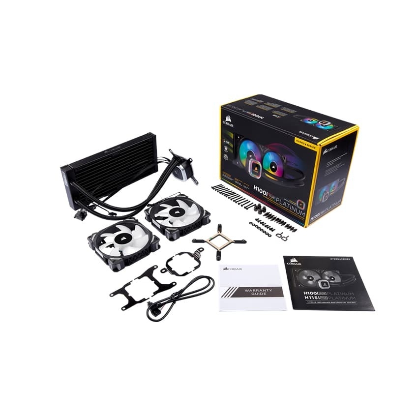 Tản nhiệt nước AIO Corsair H100i RGB Platinum Đen (CW-9060039-WW)