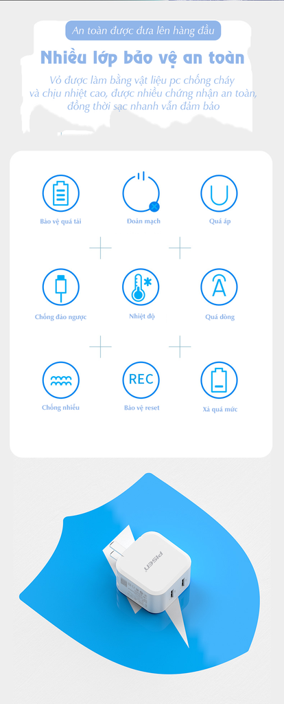 Cốc Sạc PISEN Quick Dual USB 2.4A (PSD07-2A)