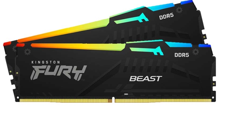 Ram PC Kingston Fury Beast RGB 16GB 5200MHz DDR5 16GB KF552C40BBAK2-16