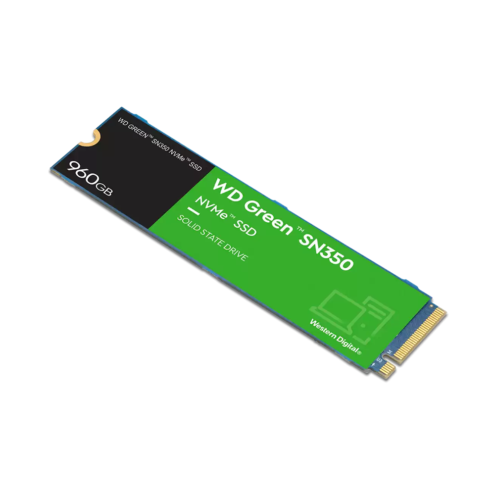 Ổ Cứng SSD WD Green SN350 960GB M.2 2280, PCIE NVME Gen 3x4 (WDS960G2G0C)