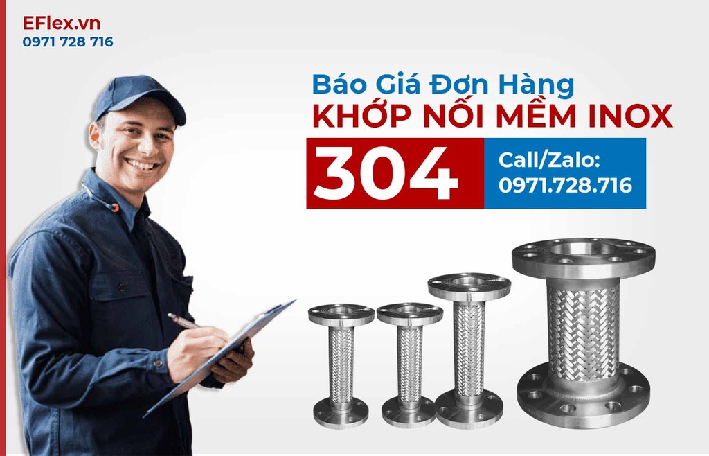 Bảng Giá Khớp Nối Mềm Inox 304 Từ Nhà Sản Xuất