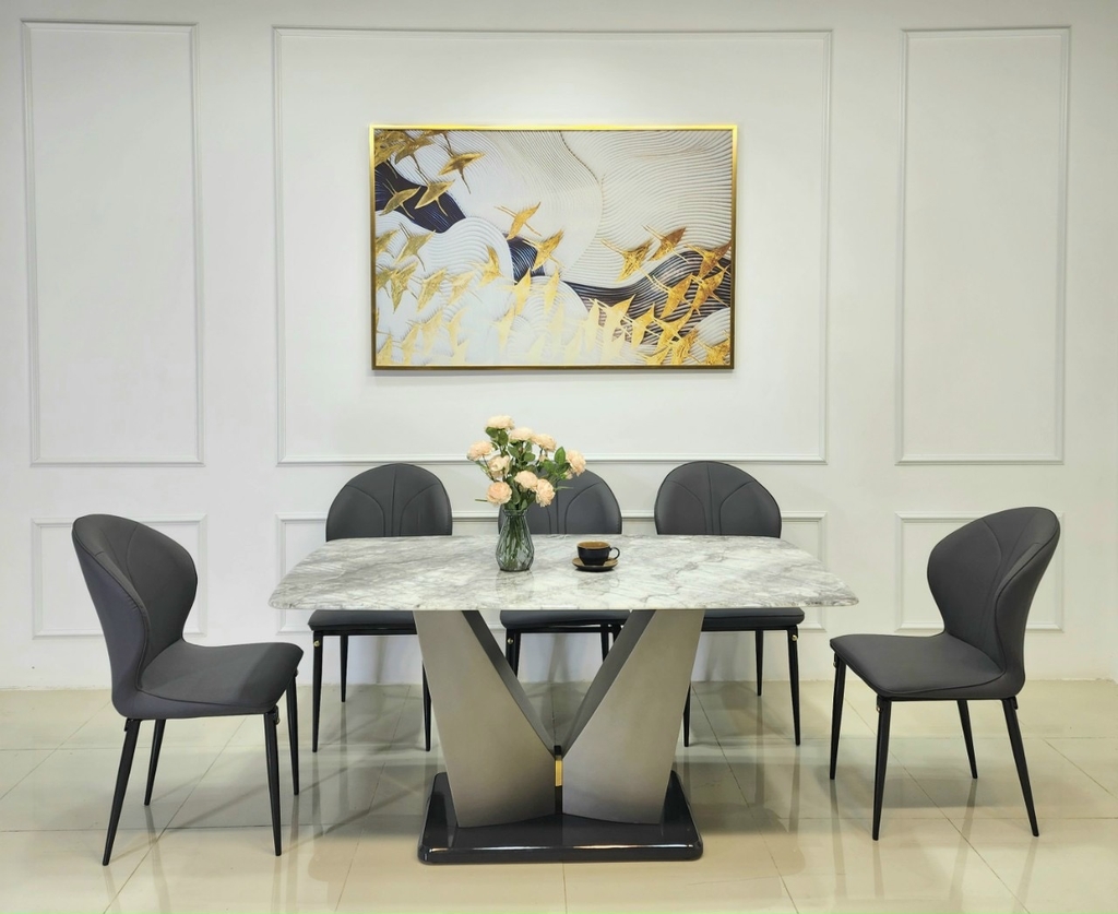 Combo bộ bàn ghế ăn chữ V