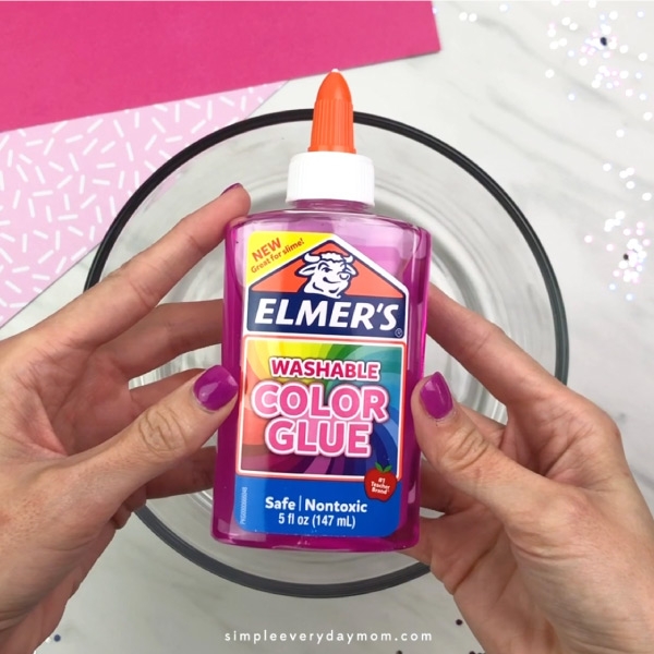 Bộ sản phẩm mini làm slime Elmer’s Washable Color Glue Slime Kit – Tím (Purple)