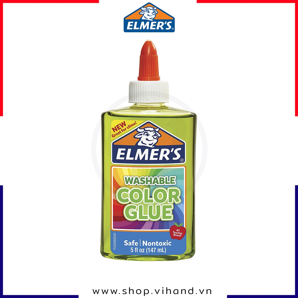 Keo dán trong suốt Elmer’s Washable Color Glue 147ml
