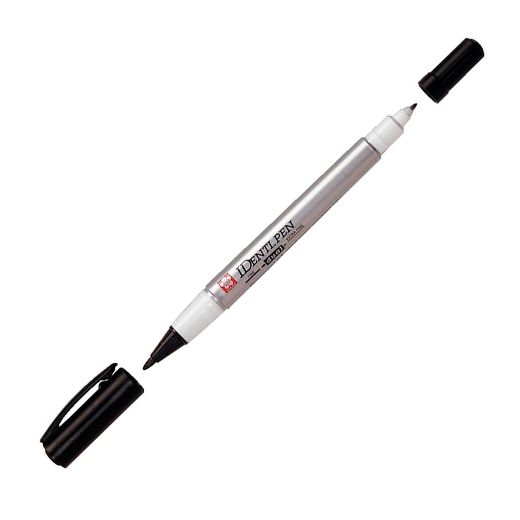 Bút lông dầu 2 đầu vẽ đa chất liệu Sakura Identi Pen - Ngòi 0.4mm / 1.0mm