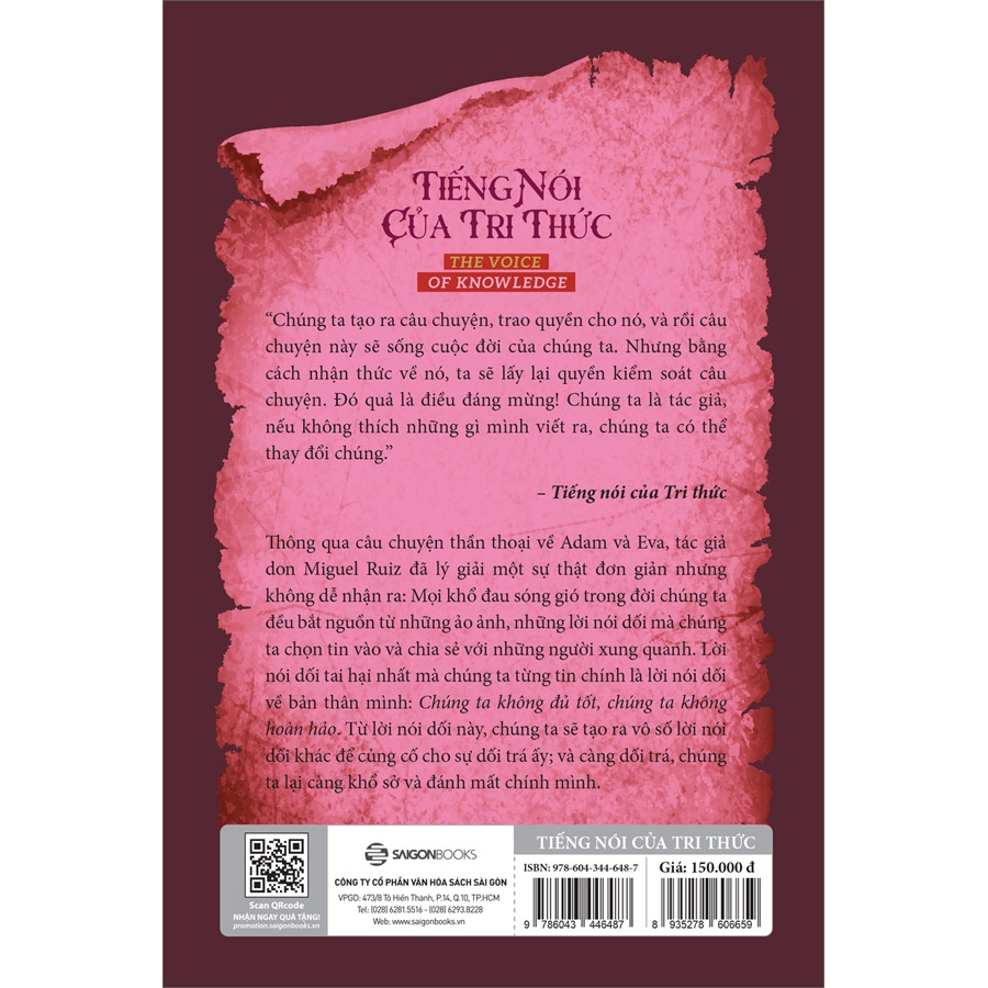 Tiếng nói của tri thức - Làn sương che mờ tâm trí -150000đ -Sài Gòn Books -Kỹ năng