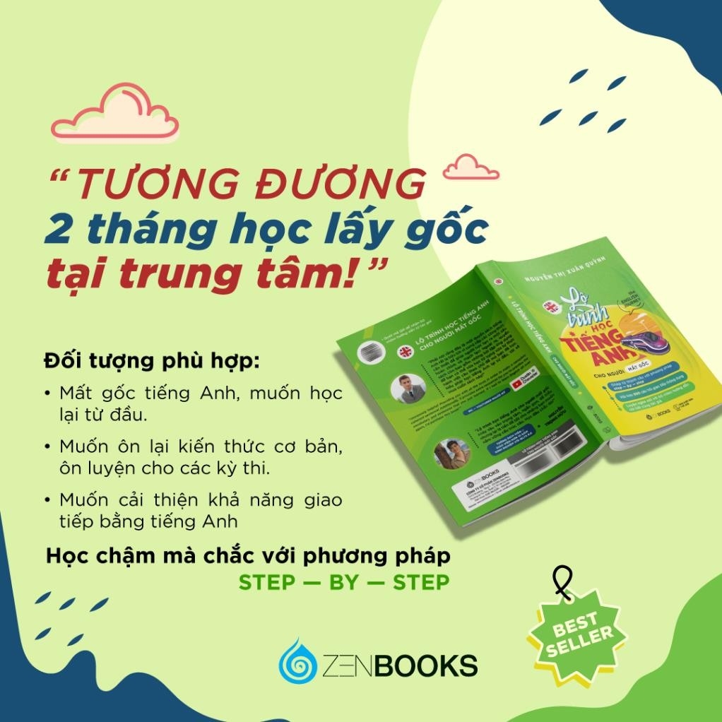 Lộ Trình Học Tiếng Anh Cho Người Mất Gốc (The English Journey) - Nguyễn Thị Xuân Quỳnh - ZenBooks 198k