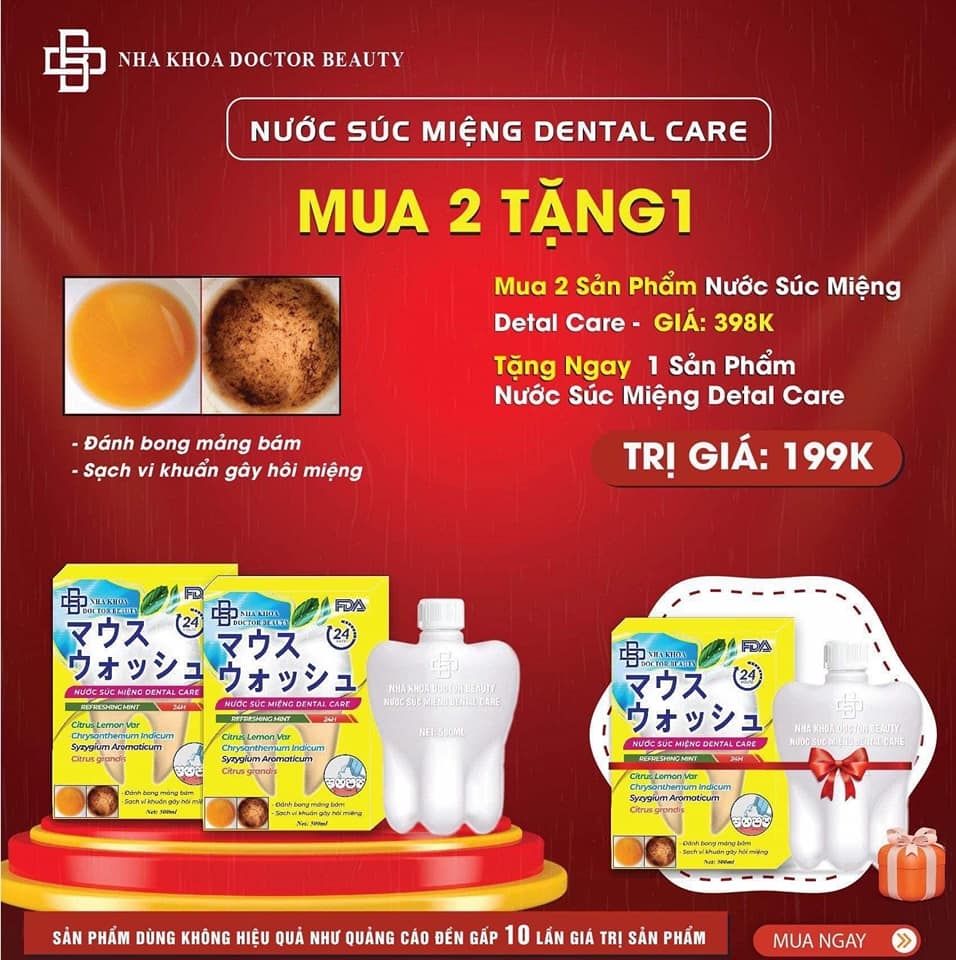 NƯỚC SÚC MIỆNG DENTAL CARE TRẮNG RĂNG THƠM MIỆNG DOCTOR BEAUTY