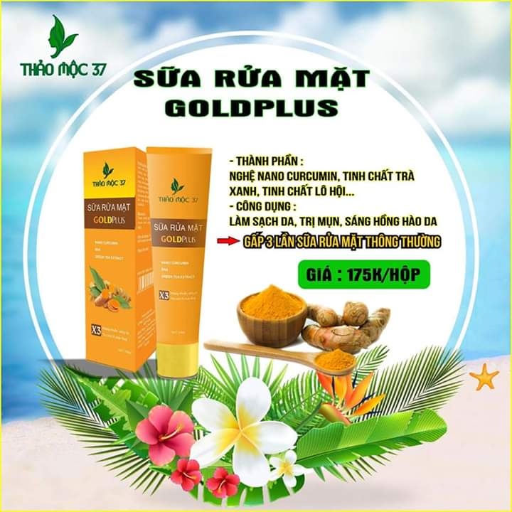 SỮA RỬA MẶT GOLD PLUS THẢO MỘC 37