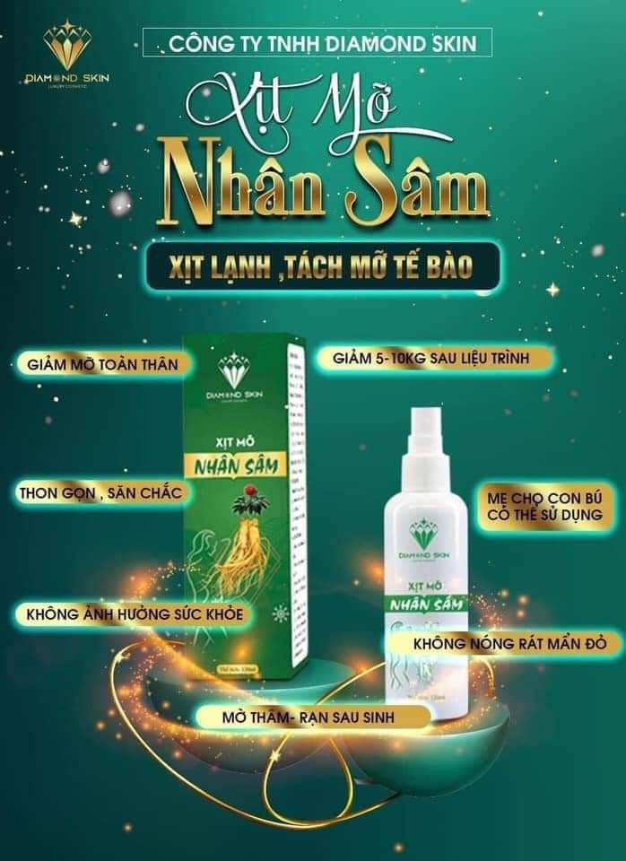 XỊT HỦY MỠ NHÂN SÂM