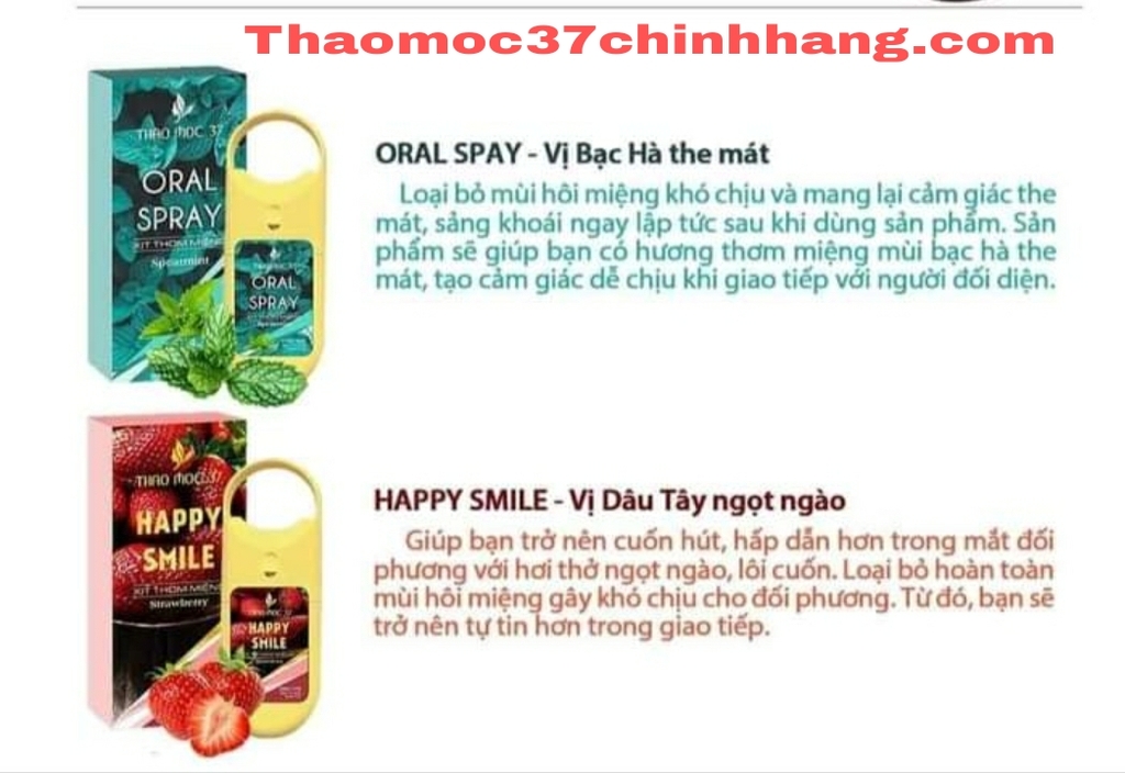 XỊT THƠM MIỆNG THẢO MỘC 37 - HAPPY SMILE STRAWBERRY