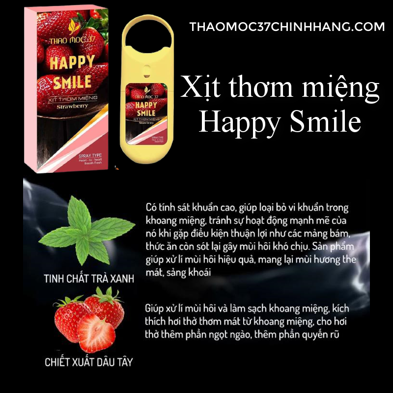 XỊT THƠM MIỆNG THẢO MỘC 37 - HAPPY SMILE (Coffee & Chocolate)