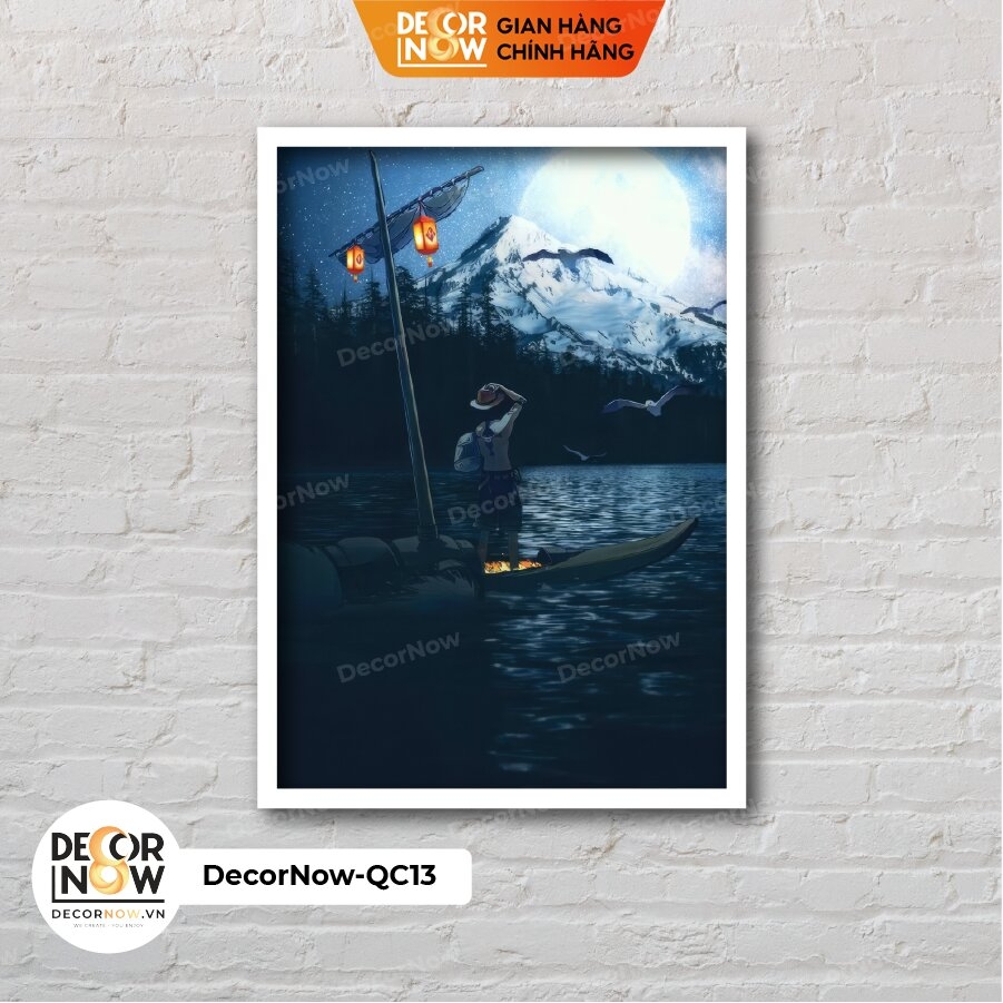 Đèn Ngủ Để Bàn Tranh Quang Chiếu, ACE - Một Mình Trên Biển Đêm DECORNOW DCN-QC13