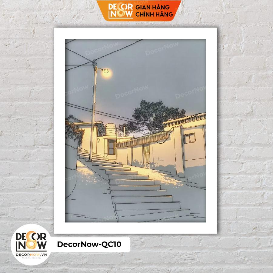 Đèn Ngủ Để Bàn Tranh Quang Chiếu, Cột Đèn Bên Hẻm Nhỏ DECORNOW DCN-QC10