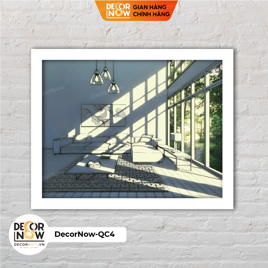 Đèn Ngủ Để Bàn Tranh Quang Chiếu, Bình Minh Trên Rừng DECORNOW DCN-QC4