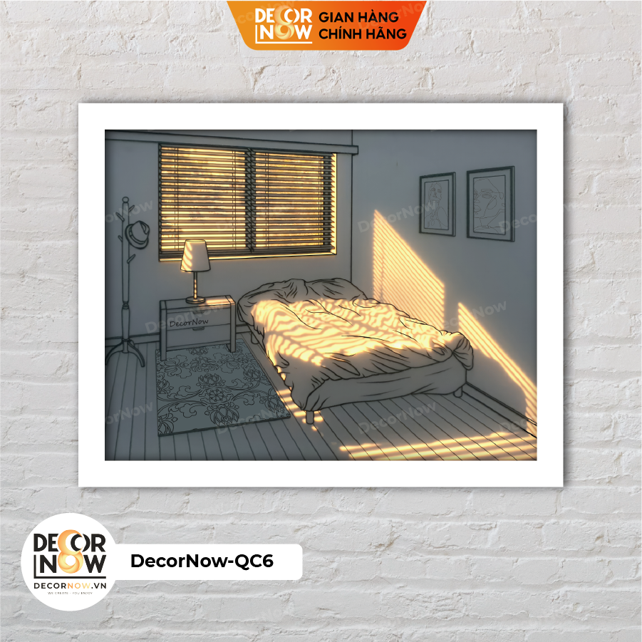 Đèn Ngủ Để Bàn Tranh Quang Chiếu, Buổi Chiều Bên Giường DECORNOW DCN-QC6