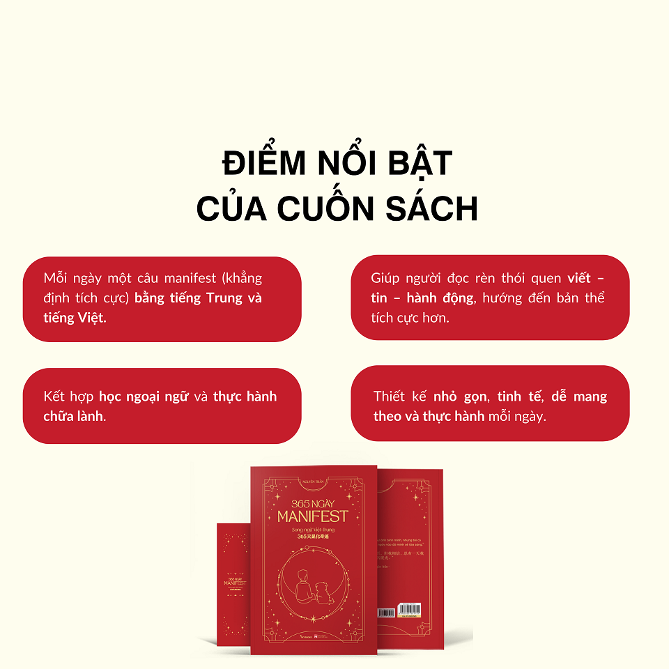 Sách - 365 Ngày Manifest (Song Ngữ Việt -Trung)