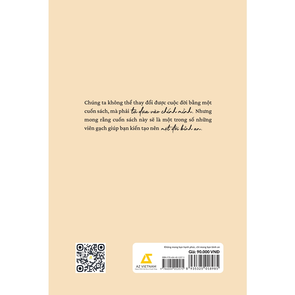 Sách - Không Mong Bạn Hạnh Phúc - Chỉ Mong Bạn Bình An