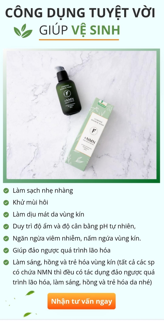 Dung dịch vệ sinh phụ nữ và nam giới Feminine Hyginene Wash tinh chất +NMN Phan An Garden Vũ Trụ Khỏe Đẹp