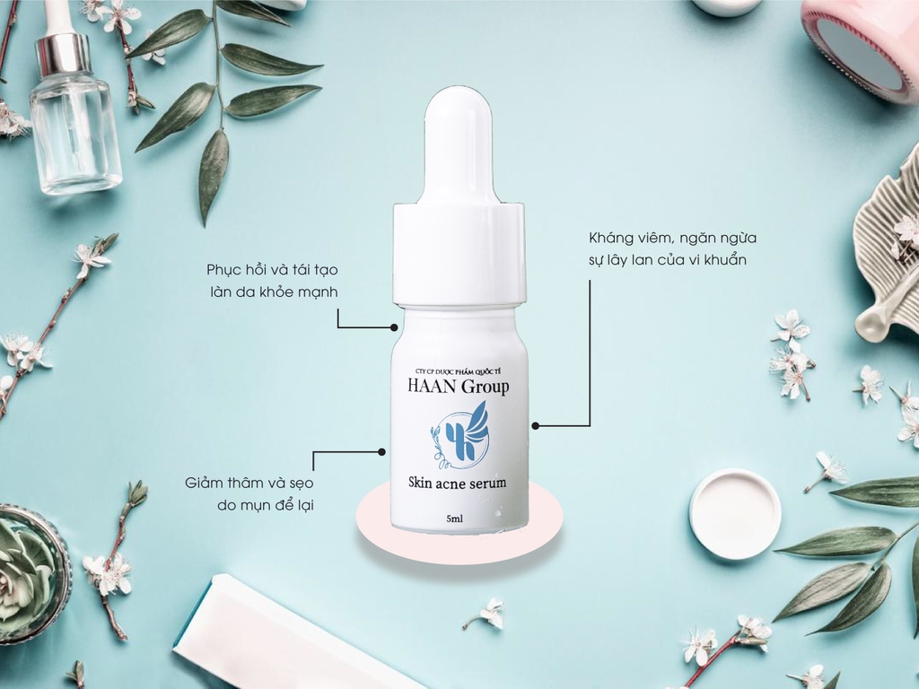 Tinh chất trị mụn Skin White Acne Serum Vũ Trụ Khỏe Đẹp