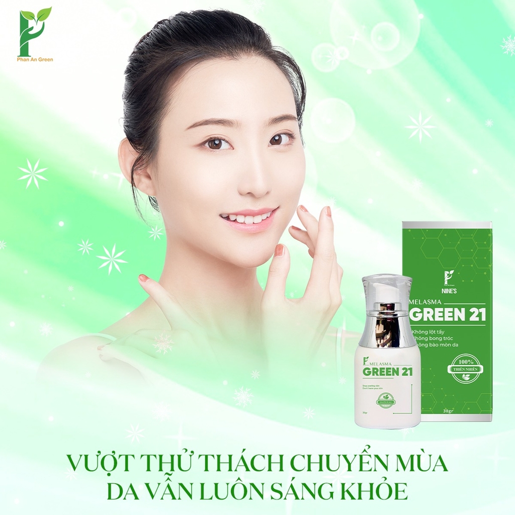 Melasma Green 21 Hỗ trợ trị nám hiệu quả công nghệ thủy phân đa tầng sắc tố tiên tiến từ Nhật Bản