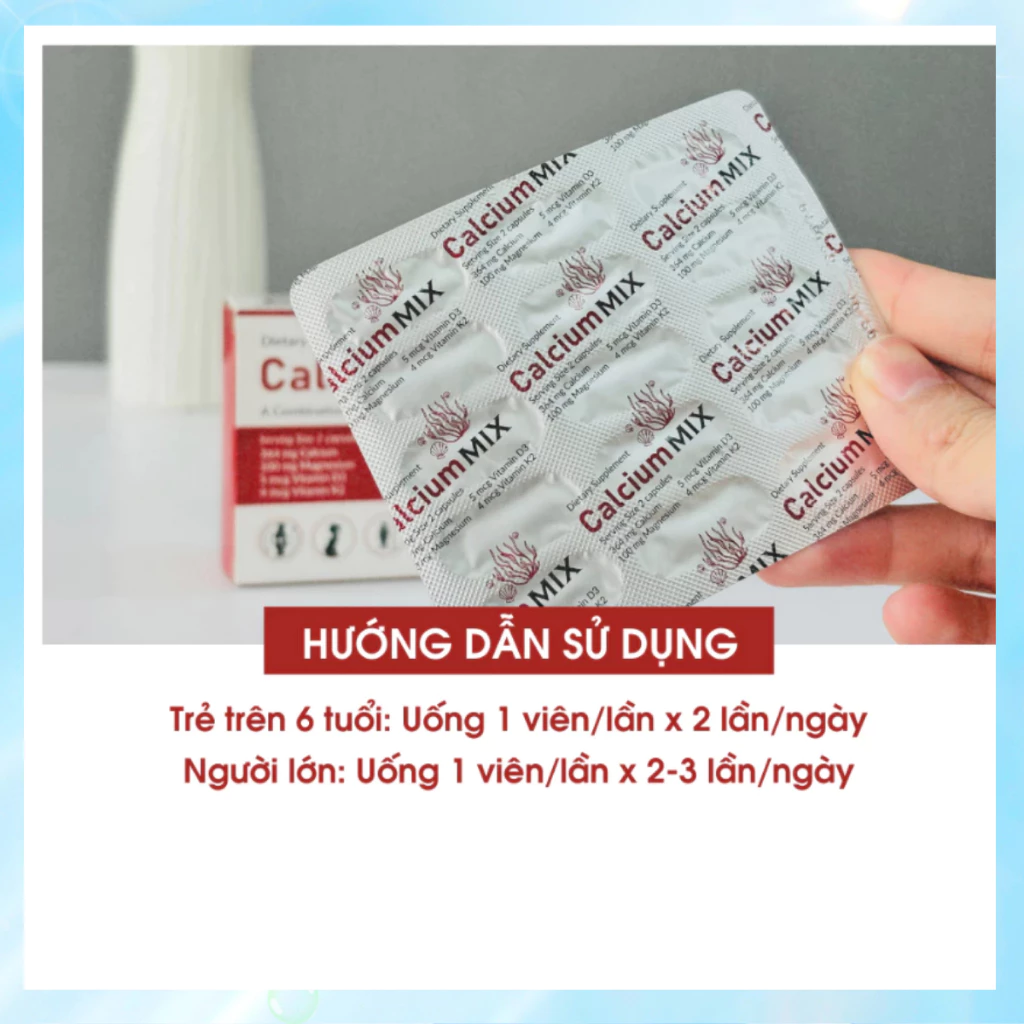 Viên Uống Calcium MIX - Canxi Hữu Cơ Aquamin, Bổ Sung Canxi Giúp Xương Răng Chắc Khoẻ, Giảm Nguy Cơ Loãng Xương