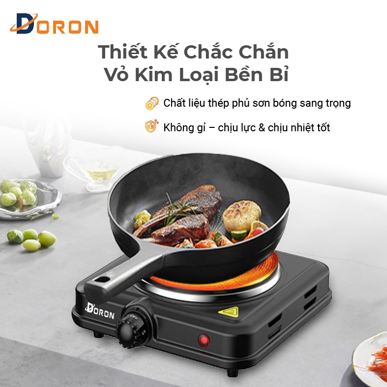 Bếp điện đơn DORON 5109 1500W chống nhiệt, an toàn cho mọi gia đình