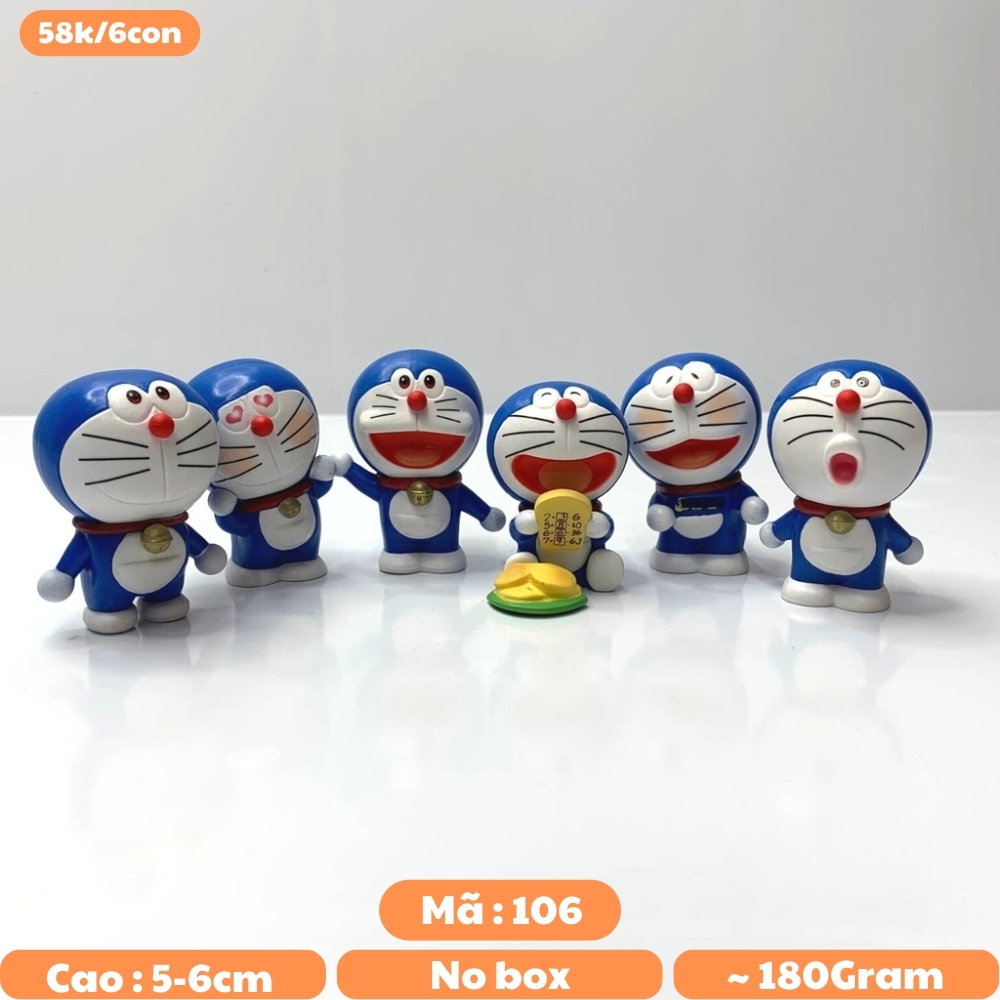 Mô Hình Bộ 6 Trạng thái Doremon - Cao 5-6cm - nặng 180gram - Figure Doremon - No box : bọc túi OPP - K24-T1-S4