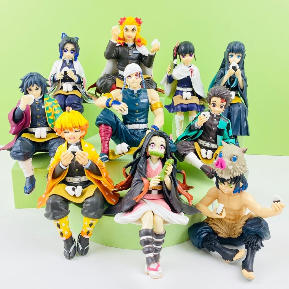 Mô Hình Kimetsu No Yaiba Viêm Trụ dáng ngồi cao 12cm - Figure Thanh gươm diệt quỷ - Có Vỏ Hộp màu