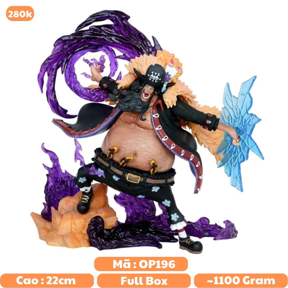 Mô Hình OnePiece Râu đen chiến đấu - Cao 22cm - ngang 23cm - nặng 1kg - full box - có hộp màu -K17-T3-S5