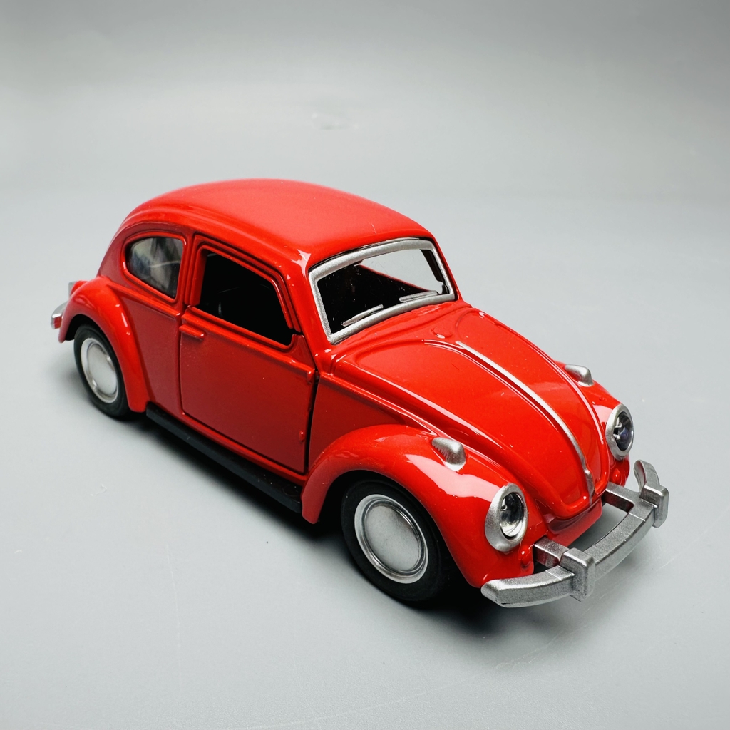Mô Hình xe volkswagen đỏ tỉ lệ 1:36 Hợp kim có thể mở cửa - bánh sau chạy cót - Dài 12cm - rộng 5cm - cao 4.5cm nặng : 200gram - FULL BOX : box màu SKU : oto188 - K65-T1-S3