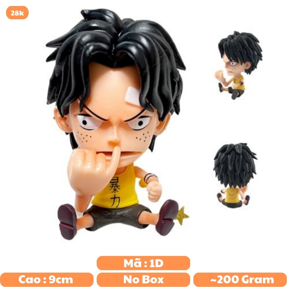 Mô hình đồ chơi - Ace cực dễ thương -  One Piece - Bộ Chibi - No Box - K16-T1-S4
