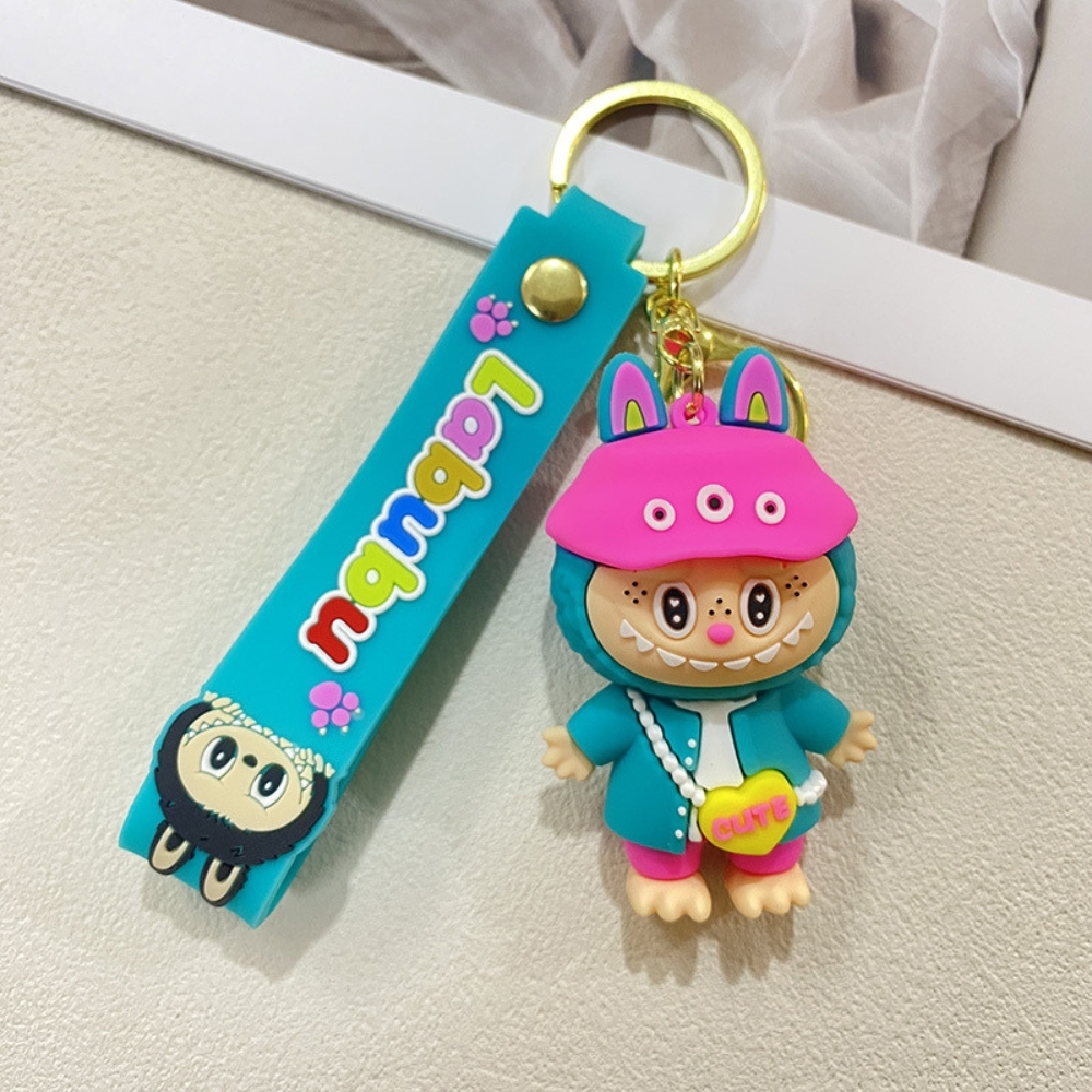 Móc Khóa labubu xanh - Dây móc dài : 10cm - Mô Hình Cao : 6cm - Nặng : 50gram - No Box : bọc túi OPP K76-T2-S4