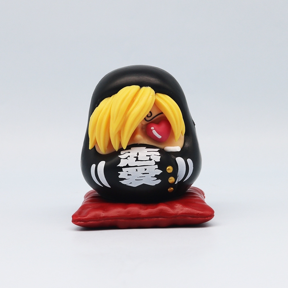 Mô Hình OnePiece sanji chibi Tượng thần tài Daruma - Cao 7.5cm - nặng 200gram - Figure OnePiece - Có Hộp Màu - K26-T1-S5