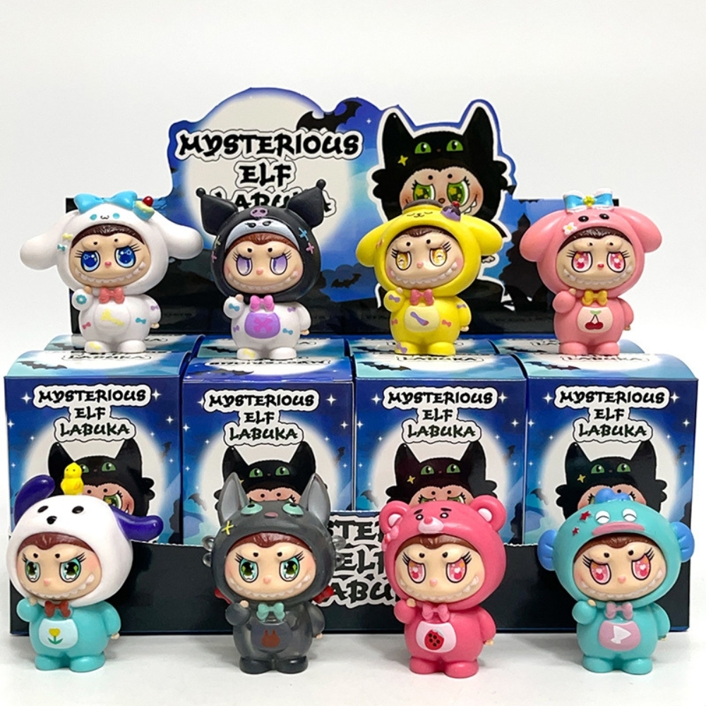 Hàng Cao Cấp - Mô hình labubu bộ 8 labubu cosplay blind box - cao 8cm - Nặng 300gram - Bọc Túi - Hộp Màu K23-T2-S9