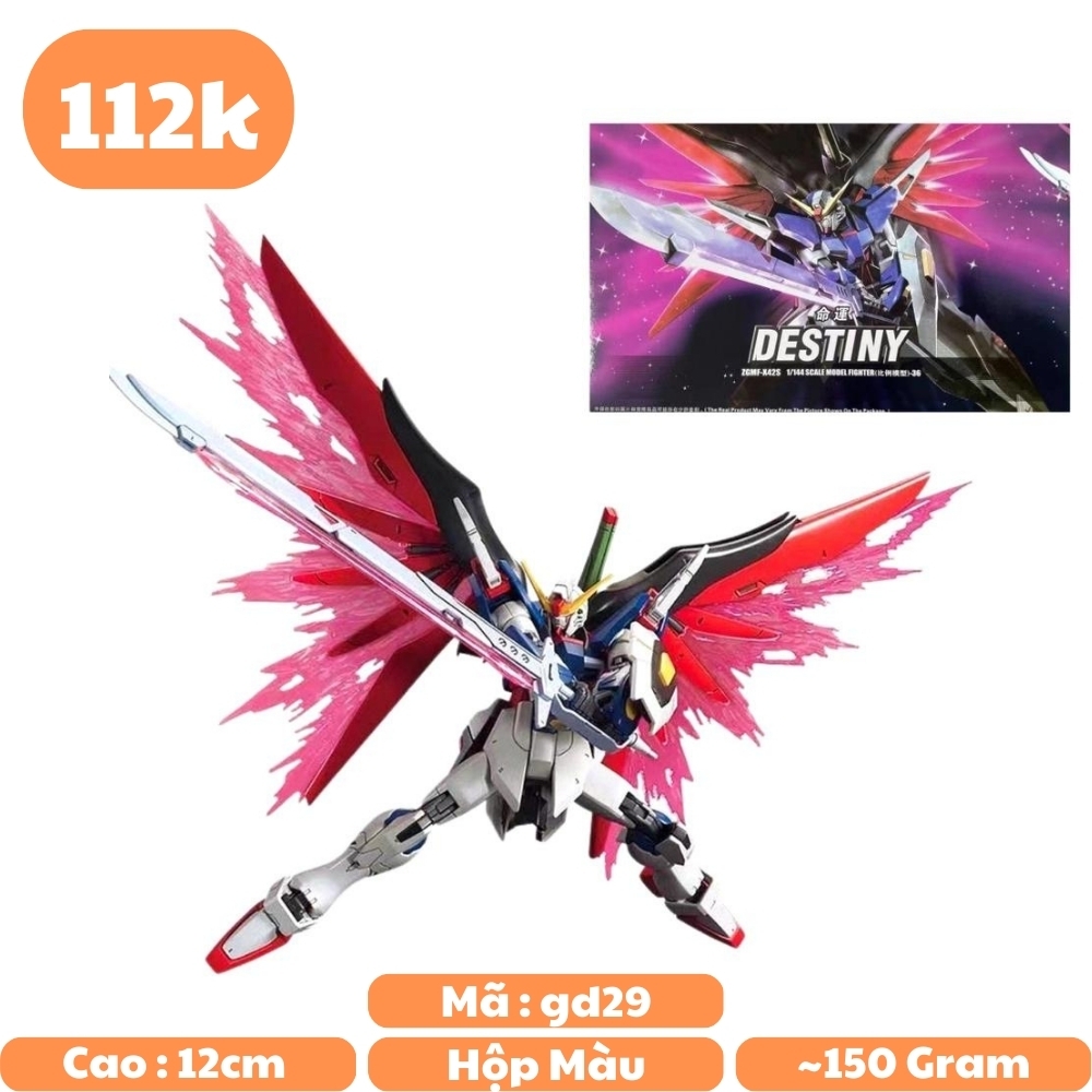 Mô hình GundamXG Gundam DESTINY - Cao 17cm - nặng 150gram - CÓ BOX : BOX màu -  SKU : 00-36 - Figure Gundam - Có hộp màu - K30-T4-S4