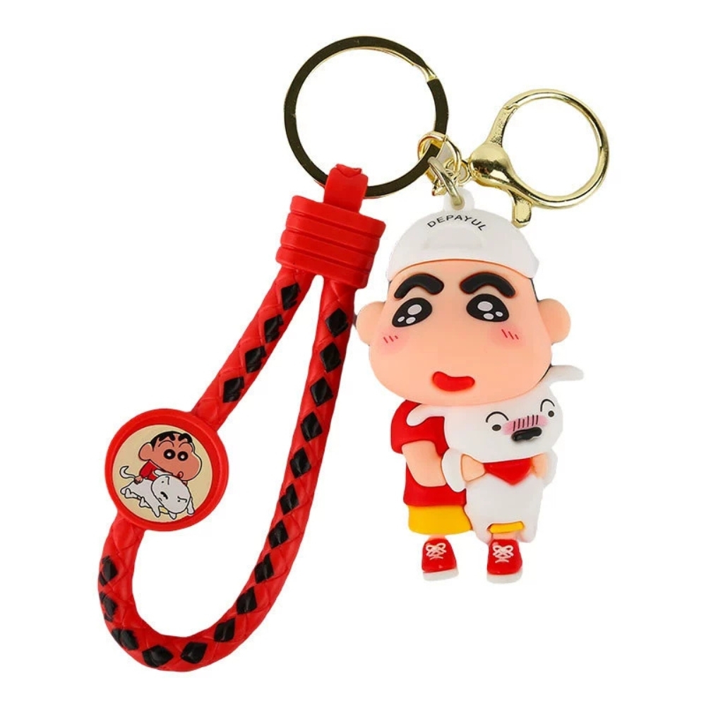 móc khóa shin áo đỏ ôm chó - dây dài 9.5cm mô hình cao 7cm - nặng : 50gram - no box  K77-T1-S6