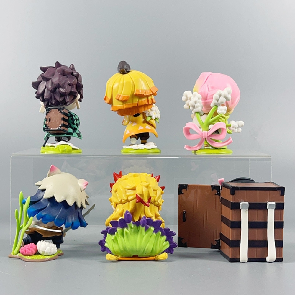 Hàng Cao Cấp -  Mô hình Kimetsu - Bộ 6 Nhân Vật Lưỡi Quỷ - Cao : 6-9cm - Nặng : 400gram - Kimetsu No Yaiba - No Box - N3-K45-T1-S3