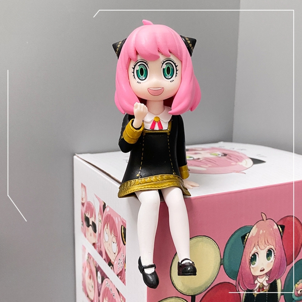 MÔ HÌNH ANYA FORGER - SPY X FAMILY - TANTEI-GOKKO Dáng Ngồi Mặt Cười - Cao : 13.5cm - Nặng : 100gram - No Box - K19-T3-S3