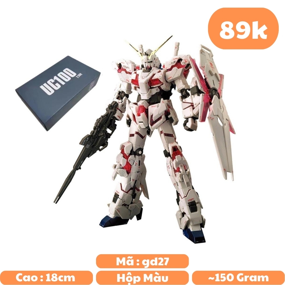 Mô hình GundamXG Gundam UC100 -  Cao 18cm - nặng 150gram - Hộp Bìa in chữ SKU : UC 100 - Figure Gundam - Có hộp màu - N1-K19-T3-S1