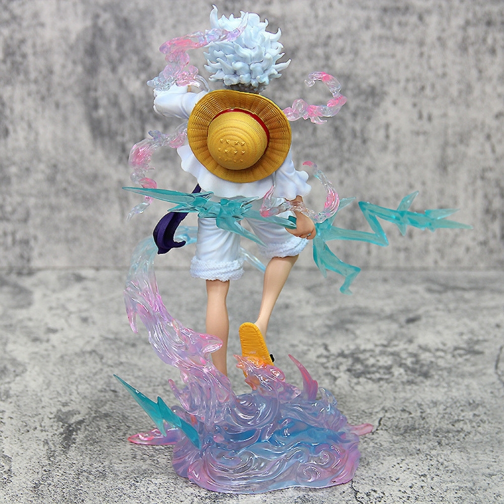 Mô Hình OnePiece Luffy gear 5 dáng đứng tay cầm sét Đế Trong - Cao 24cm - Nặng 400gram , Figure OnePiece - Full Box - (A-13)