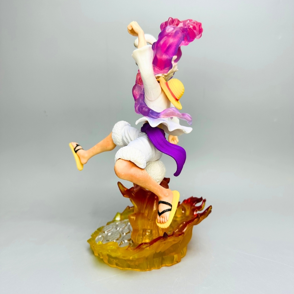 Mô Hình OnePiece Luffy gear 5 tai thỏ Đế Lửa siêu đẹp Cao 22cm - Nặng 500gram , Figure OnePiece - box màu - D - 9