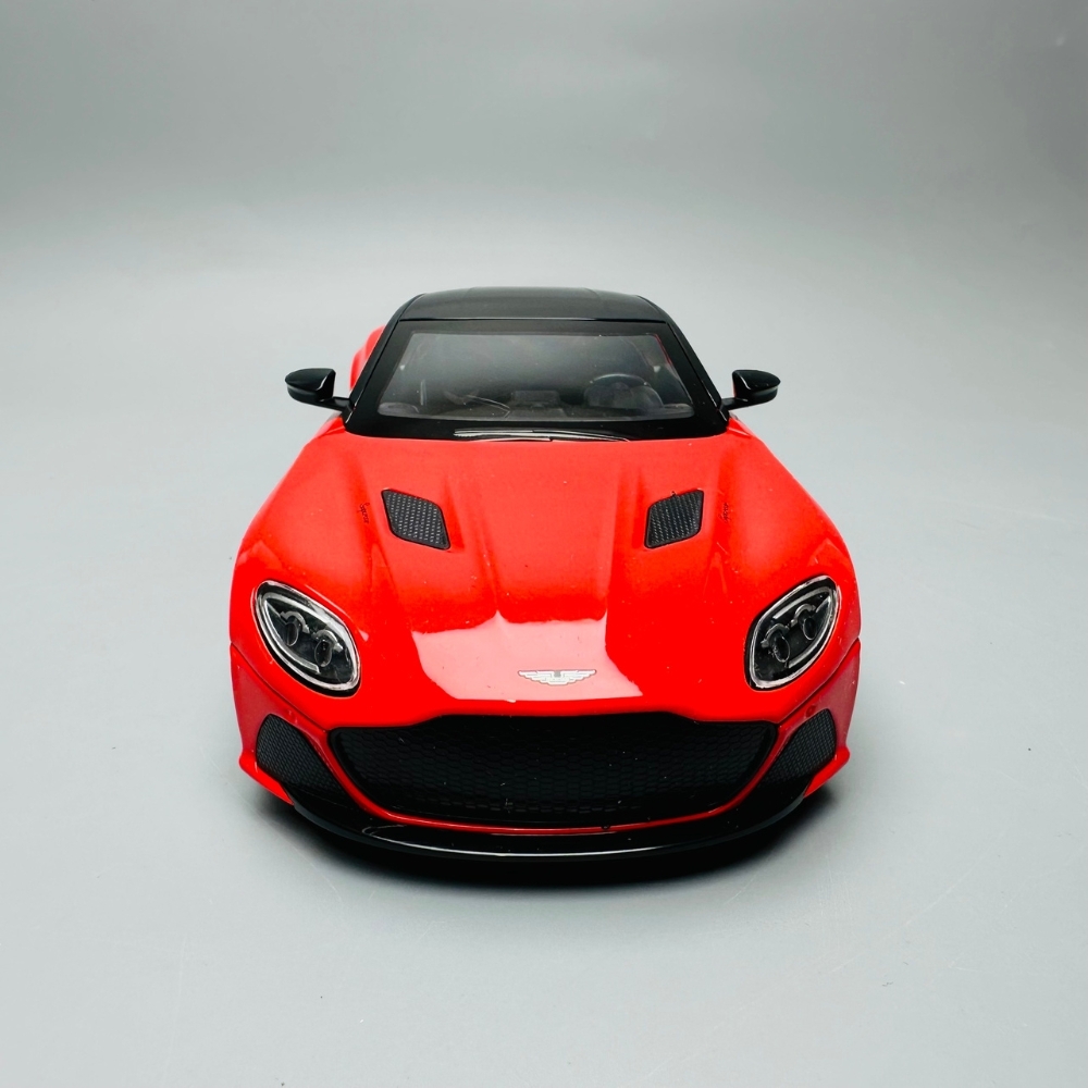 Mô Hình Xe aston martin đỏ 1:22 Hợp kim có thể mở cửa - bánh sau chạy cót - Có tiếng - đèn pha sáng - Dài 20cm - rộng 9cm - cao 6cm - nặng ~ 1000gram - FULL BOX : box màu SKU : oto141 - K63-T3-S2