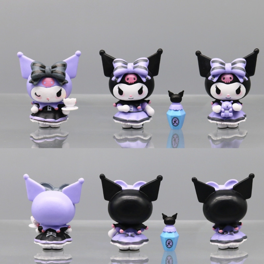 Mô Hình Kuromi bộ 6 hộp kuromi bản B - Cao 6-7cm - Nặng 500gram - Bọc Túi Opp - Hộp Màu - K33-T1-S6