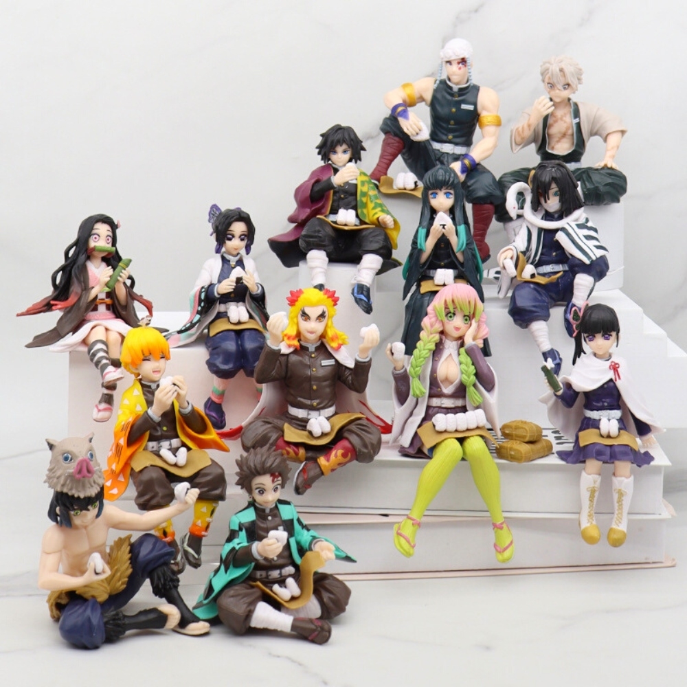 Mô Hình Kimetsu No Yaiba Viêm Trụ dáng ngồi cao 12cm - Figure Thanh gươm diệt quỷ - Có Vỏ Hộp màu