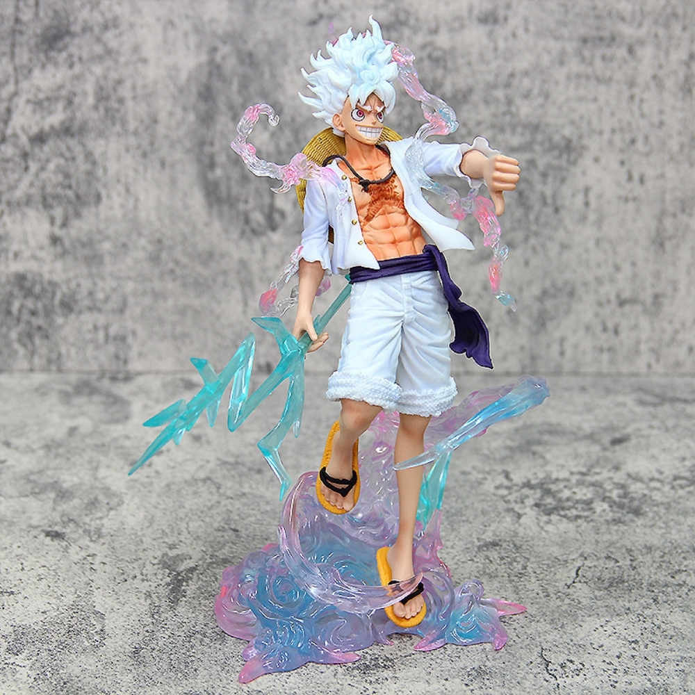 Mô Hình OnePiece Luffy gear 5 dáng đứng tay cầm sét Đế Trong - Cao 24cm - Nặng 400gram , Figure OnePiece - Full Box - (A-13)
