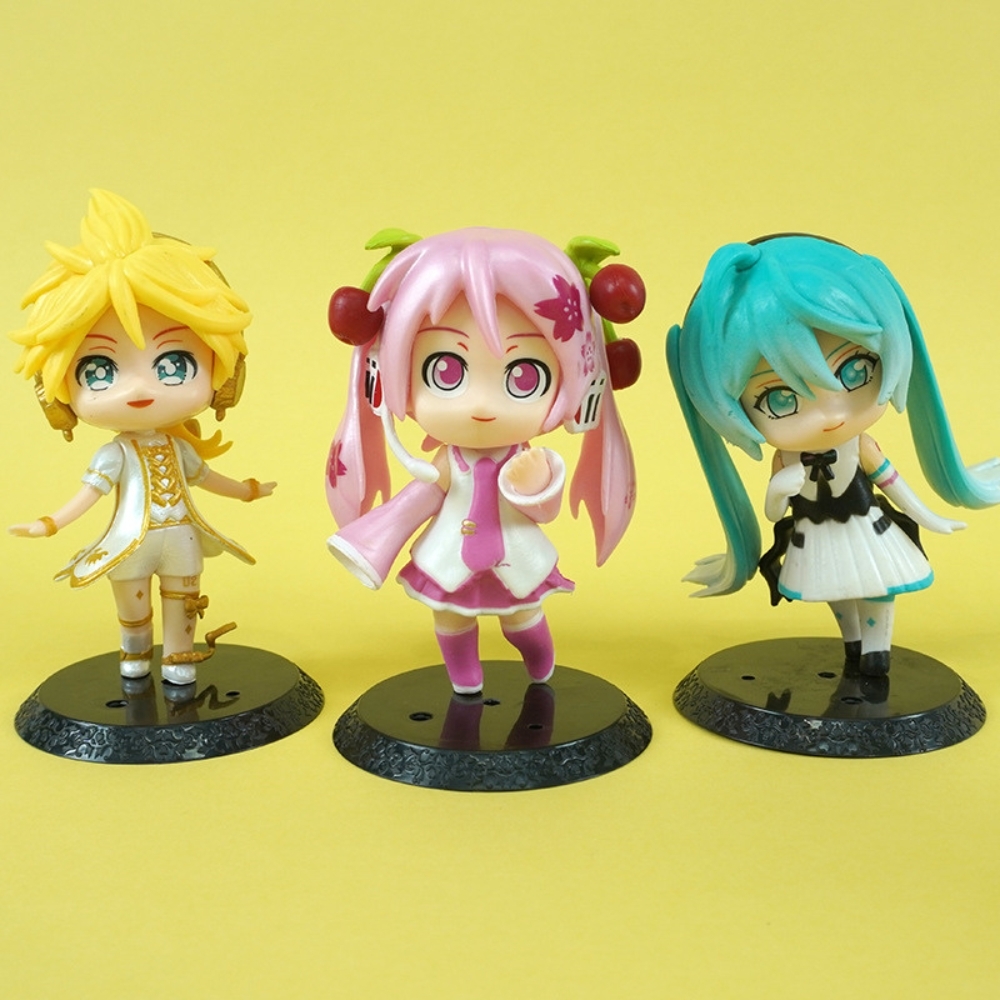 Mô Hình Hatsune Miku bộ 6 mô hình miku Bản C - Cao 9cm - nặng 300gram - Figure Miku - Bọc Túi - box màu - K32-T2-S2