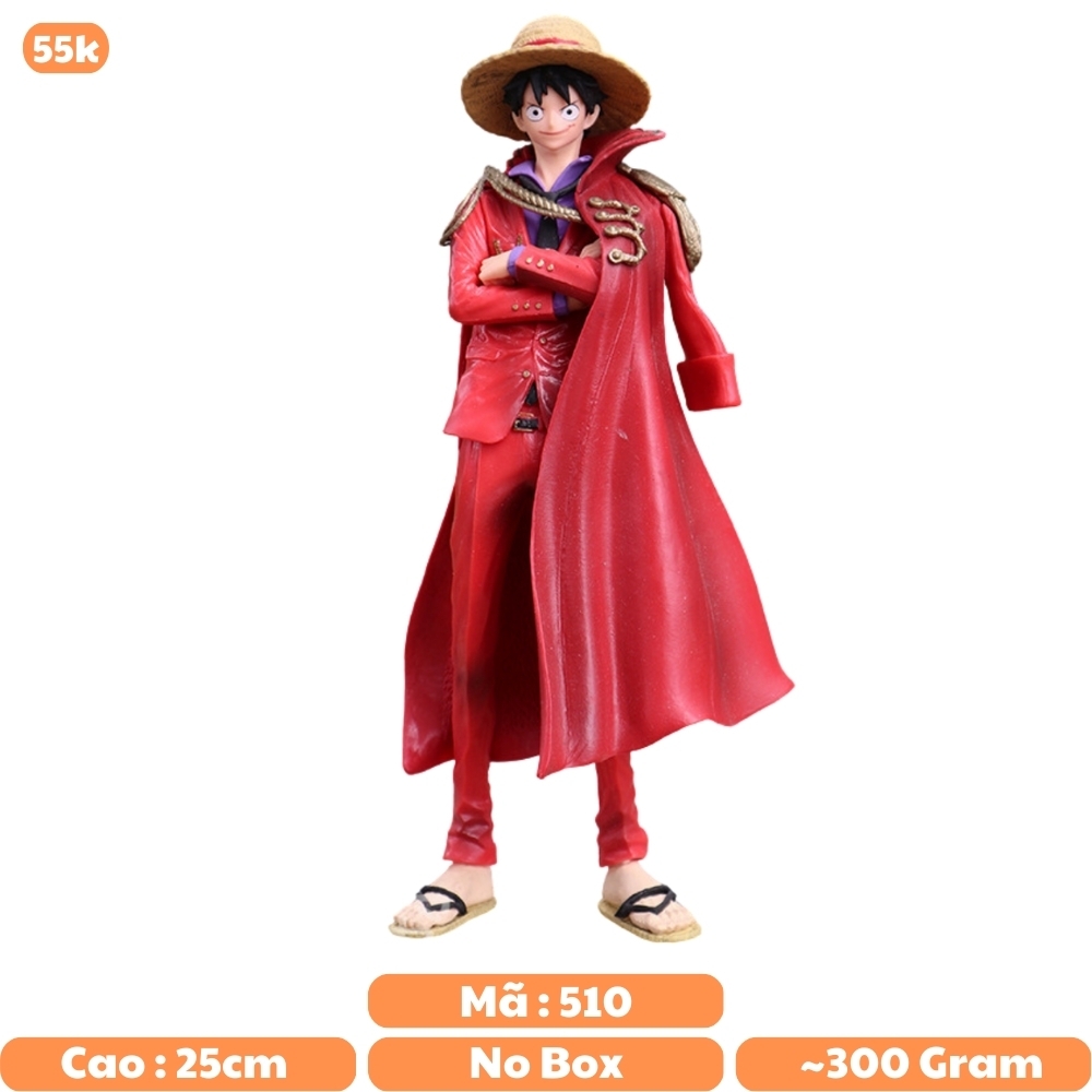 Mô hình đồ chơi - luffy mũ rơm áo choàng đỏ bản kỉ niệm 20 năm - One Piece - No Box - K26-T1-S9