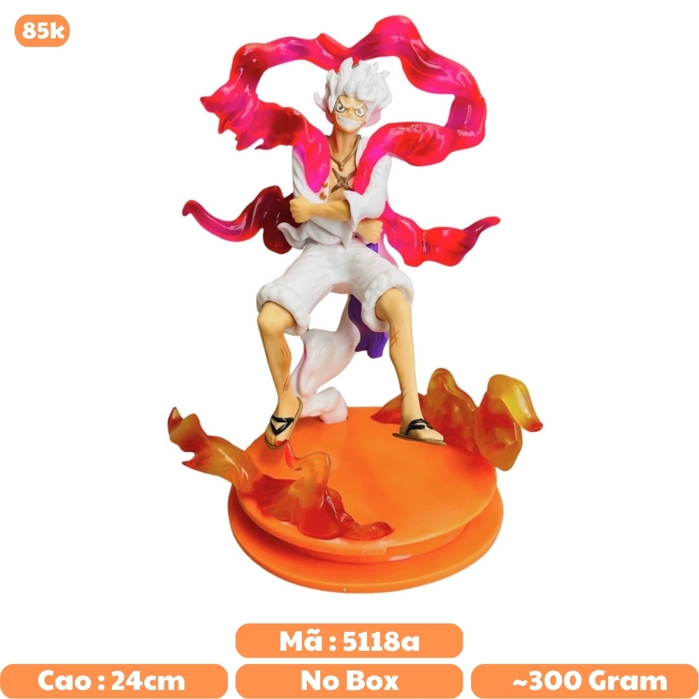 luffy nika Mô hình OnePieceLuffy Gear 5 Nika trắng bản bay khoanh tay có base đẹp cao 24cm - OnePiece  - Bọc Túi OPP - No Box -  K29-T1-S12
